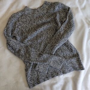 LOFT Textured Gray Turtleneck Sweater
